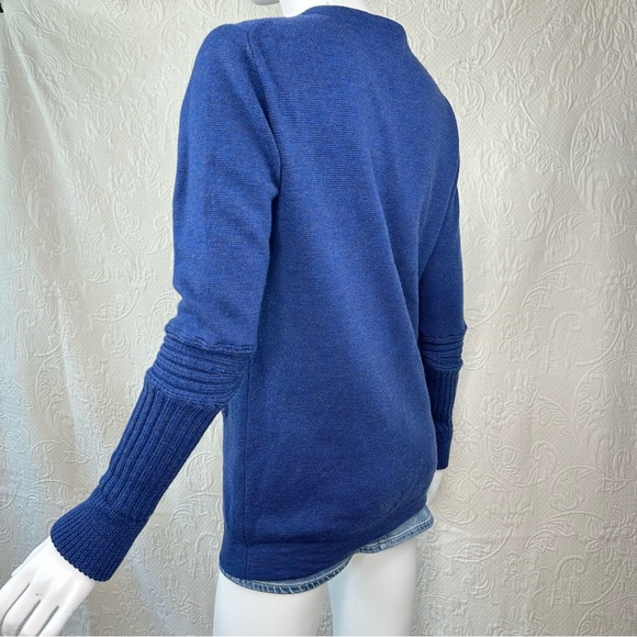 J Crew Zip Cardigan w/Pockets & Chunky Knit Sleeves - Picture 5 of 13